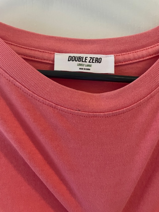 Double Zero Pink Coral Crewneck Tee - Picture 2 of 3